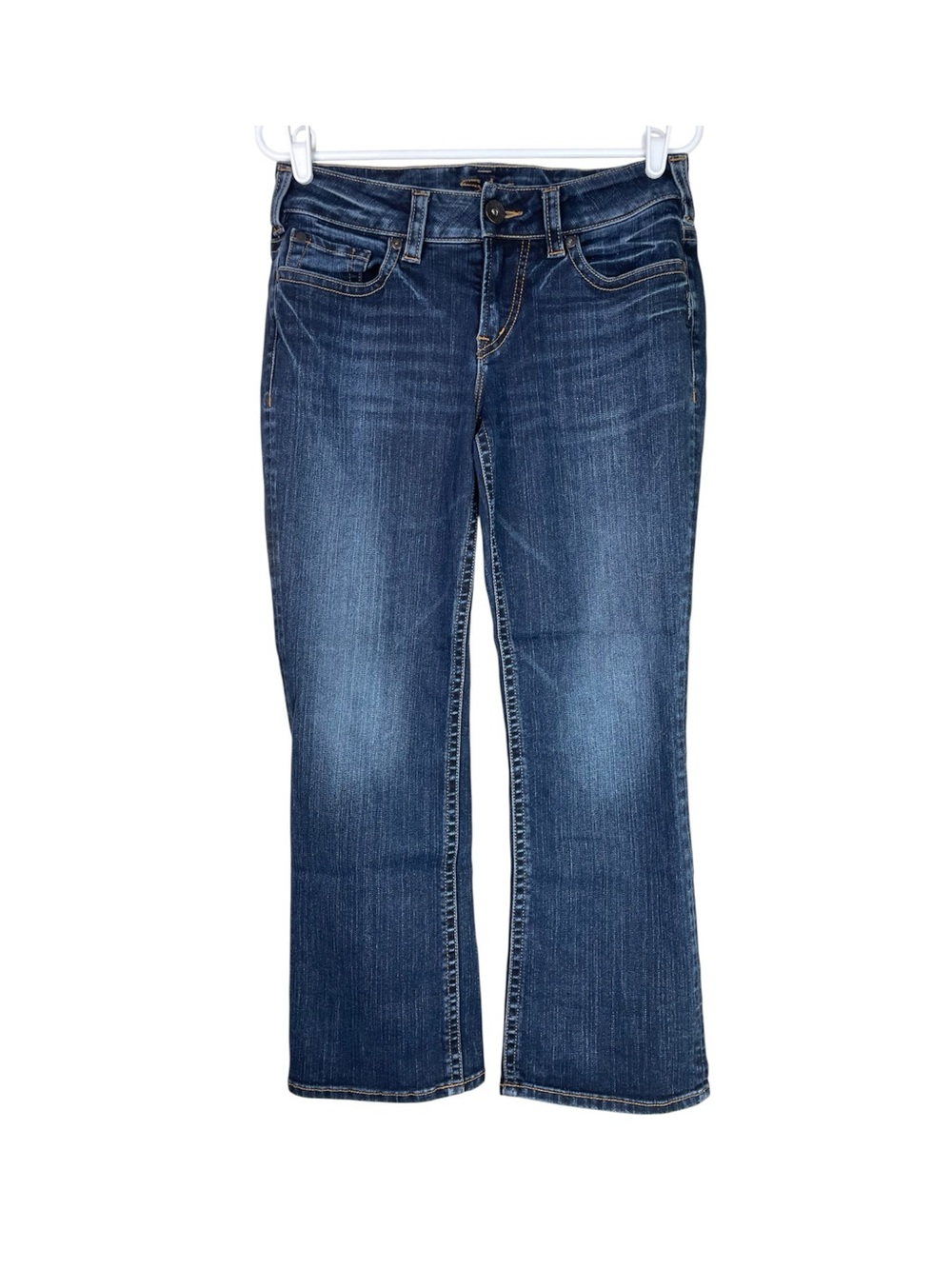 Silver Jeans Suki Capri Bootcut Dark Wash Jeans Women’s Size 29